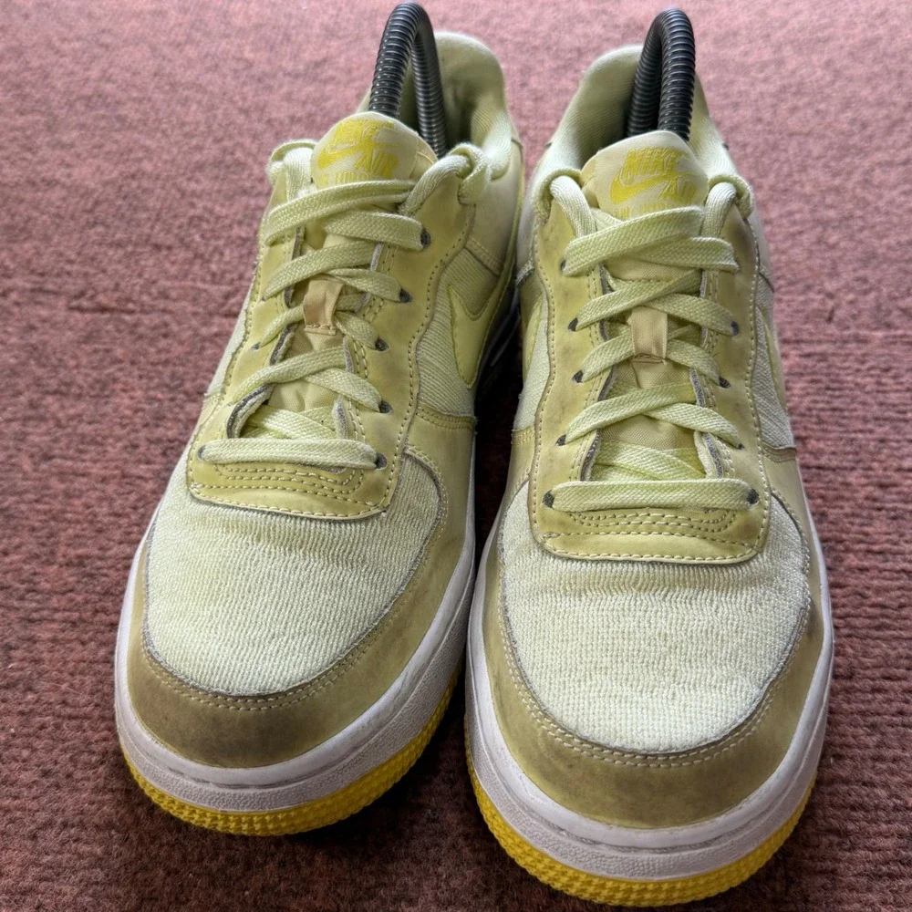 B+ shoes Nike Air Force 1 Low GS Yellow‎ White Sneakers AV8183-800 Kids 5.5Y gym